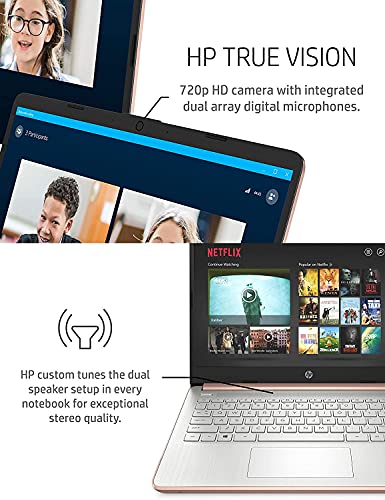 2022 HP Pavilion Laptop, 14-inch HD Touchscreen, AMD 3000 Series Processor, Long Battery Life, Webcam, HDMI, Windows 10 + One Year of Office365, Rose Gold (16GB RAM | 192GB Storage)