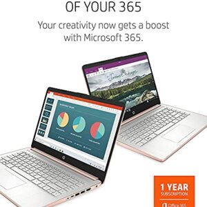 2022 HP Pavilion Laptop, 14-inch HD Touchscreen, AMD 3000 Series Processor, Long Battery Life, Webcam, HDMI, Windows 10 + One Year of Office365, Rose Gold (16GB RAM | 192GB Storage)