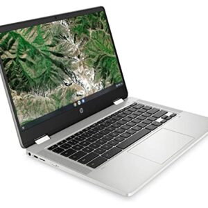 HP Chromebook x360 14-inch HD Touchscreen, 64GB eMMC, Intel Celeron N4020 2-in-1 Laptop (4GB RAM, USB-C, Wi-Fi, Webcam, SD Card Reader, Chrome OS) Silver, 14a-ca0036tg (Renewed)