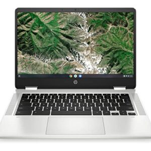 HP Chromebook x360 14-inch HD Touchscreen, 64GB eMMC, Intel Celeron N4020 2-in-1 Laptop (4GB RAM, USB-C, Wi-Fi, Webcam, SD Card Reader, Chrome OS) Silver, 14a-ca0036tg (Renewed)