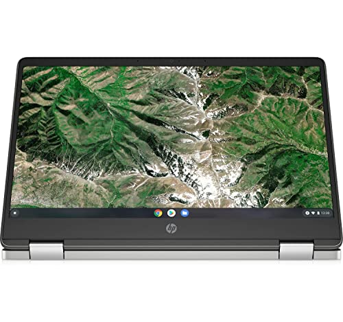 HP Chromebook x360 14-inch HD Touchscreen, 64GB eMMC, Intel Celeron N4020 2-in-1 Laptop (4GB RAM, USB-C, Wi-Fi, Webcam, SD Card Reader, Chrome OS) Silver, 14a-ca0036tg (Renewed)