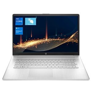 hp newest 17t touchscreen laptop, 17.3″ hd+ display, intel core i7-1165g7, 32gb ddr4 ram, 1tb pcie ssd, wi-fi 6, backlit kb, bluetooth, webcam, hdmi, windows 11 home, silver
