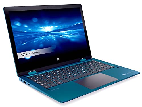 Newest Gateway Touchscreen 11.6 HD 2-in-1 Convertible Laptop in Blue Intel N4020 4GB RAM 64GB SSD Mini-HDMI Webcam Windows 10 S