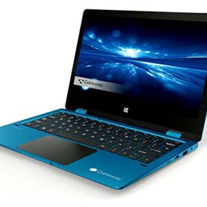 Newest Gateway Touchscreen 11.6 HD 2-in-1 Convertible Laptop in Blue Intel N4020 4GB RAM 64GB SSD Mini-HDMI Webcam Windows 10 S