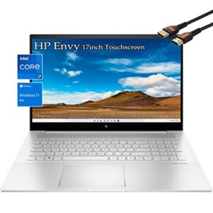 hp laptops 17inch touchscreen envy laptop| windows11 pro| intel core i7-1255u 10core| backlit keyboard| thunderbolt4 typec| wi-fi6e| fingerprint| sd card reader| hdmicable (64gb ram | 2tb pcie ssd)