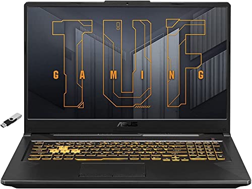 2022 Asus TUF FX706HE Gaming Laptop 17.3” 144Hz FHD Display Intel 6-Core i5-11260H 32GB DDR4 1TB NVMe SSD - NVIDIA GeForce RTX 3050Ti 4GB GDDR6 WiFi 6 - RGB Backlit Keyboard RJ45 Win 10 Pro