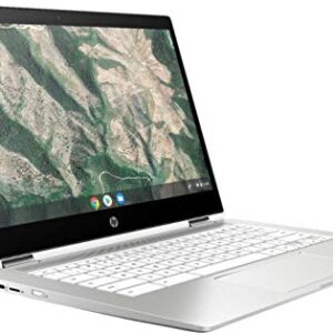 HP Chromebook x360-14" HD Touch - Celeron N4000-4GB - 32GB eMMC - Silver White