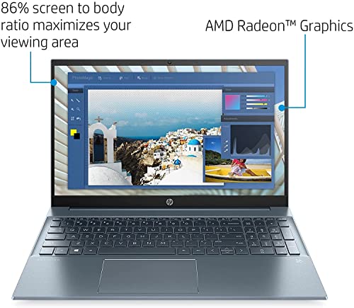 2022 Newest HP Pavilion 15.6" FHD 1080P IPS Laptop, 8-Core AMD Ryzen 7-5700U(Up to 4.3GHz, Beat i7-1180G7), 16GB RAM, 512GB NVMe SSD, Numpad, HDMI, WiFi, USB-A&C, Fast Charge, Audio by B&O, Win11