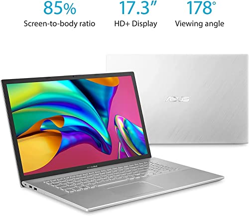 ASUS Vivobook X712 Laptop; 17.3" HD+ 1600x900; Intel i5-1035G1 4-Core; 12GB RAM, 1TB HDD; Intel UHD; Bluetooth, Win 11 Home S with 1YR Antivirus