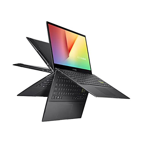 ASUS VivoBook Flip 14 Thin and Light 2-in-1 Laptop, 14” FHD Touch, 11th Gen Intel Core i3-1115G4, 4GB RAM, 128GB SSD, Thunderbolt 4, Fingerprint, Windows 10 Home in S Mode, Indie Black, TP470EA-AS34T