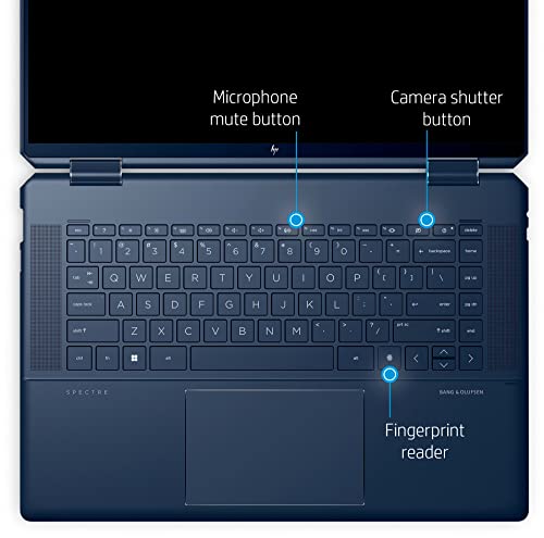 HP Spectre 2-in-1 16" 3K+ (3072 x 1920) Touchscreen Laptop, 14 Cores 12th Gen Intel Evo i7-12700H, 400 nits 100% sRGB, 16GB, 1TB SSD, Backlit, Wi-Fi 6E, Alexa Built-in, 2X Thunderbolt 4, w/Tilt Pen