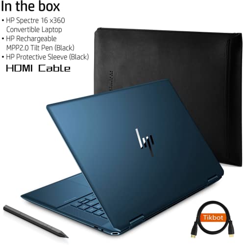 HP Spectre 2-in-1 16" 3K+ (3072 x 1920) Touchscreen Laptop, 14 Cores 12th Gen Intel Evo i7-12700H, 400 nits 100% sRGB, 16GB, 1TB SSD, Backlit, Wi-Fi 6E, Alexa Built-in, 2X Thunderbolt 4, w/Tilt Pen