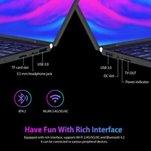 Windows 10 Laptop, 13.5" 3K (3000 x 2000) 3:2 IPS Display Celeron N4020 Quad Core, 6GB RAM 128GB SSD, Mini & Light Notebook PC, Backlit Keyboard, Webcam, Type C, Finger Print, Office