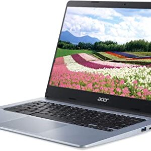 Acer 2022 14 inch HD Touchscreen ThinLight Chromebook, Intel Celeron N4000(UP to 2.6GHz), 4GB RAM, 64GB eMMC, WiFi 5, Webcam, Type-A&C, Up to 12 Hours Battery Life, Chrome OS, w/ CUE Accessories