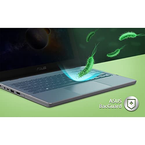 ASUS Student Laptop, 12 inch IPS Anti-Glare Eye-Care HD Display, Intel Celeron N4500, Military-Grade Durability, Wi-Fi 6, Ethernet Port, Long Battery Life, Windows 10 Pro (4GB RAM | 128GB SSD)