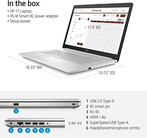 HP 17 Laptop PC, 11th Gen Intel Core i5-1135G7(Beats i7-1065G7), Iris Xe Graphics, 32GB DDR4 RAM, 1TB SSD, FHD IPS Anti-Glare Screen, Long Battery Life, Windows 11 S