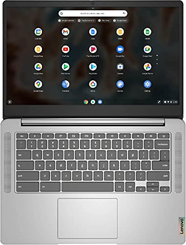 Lenovo Chromebook 3 Laptop Computer, 14-Inch Full HD Touchscreen Display, Mediatek 8-Core MT8183C, 4GB RAM, 64GB eMMC, Webcam, USB-C, Bluetooth, SD Card Reader, WiFi, Chrome OS, Grey, TiTac Card