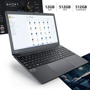 Chicbuy Laptop 15.6''12GB DDR4 512GB SSD Quad-Core Intel Celeron N5095 Processors Windows 11 Laptop Computer,1080P IPS Full HD Laptop,USB 3.0,Up to 2.9Ghz,Bluetooth 4.2,2.4G/5G WiFi,Long Battery Life