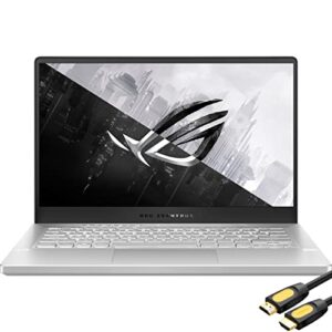 asus rog zephyrus 3060 gaming laptop, 14″ fhd 144hz, amd ryzen 7 5800hs octa-core up to 4.4ghz, geforce rtx 3060, 24gb ram, 1tb pcie ssd, usb-c, wifi 6, sps hdmi cable, win 11 home, moonlight white