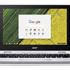 Acer Chromebook Spin 11 Convertible Laptop, Celeron N3350, 11.6 Inches HD Touch, 4GB DDR4, 32GB Storage, Wacom EMR Pen, Pearl White, CP511-1HN-C7Q1