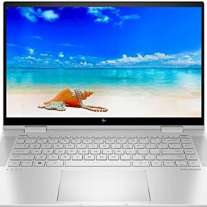 HP 2022 Envy X360 2-in-1 15.6" FHD Touchscreen Laptop, Intel Evo Platform Core i7 1255U, 64GB RAM, 2TB PCIe SSD, Backlit Keyboard, Intel Iris Xe Graphics, Windows 11 Pro, Silver, 32GB USB Card