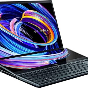 ASUS ZenBook Pro Duo 15 UX582 15.6" FHD OLED Touchscreen (Intel 14-Core i7-12700H, 16GB DDR5 RAM, 1TB SSD, GeForce RTX 3060 6GB) Business Laptop, ScreenPad Plus, Backlit, IST HDMI, Stylus, Win 11 Pro