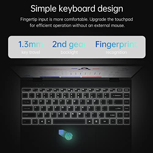 KUU FLEXONE 2 in 1 Laptop, 8GB DDR4 RAM 512GB SSD, 14 Inch IPS Touch-Screen,Pentium J5040 Processor Notebook, Windows 11 Pro, Fingerprint Reader, Bluetooth 5.1, All Metal Body