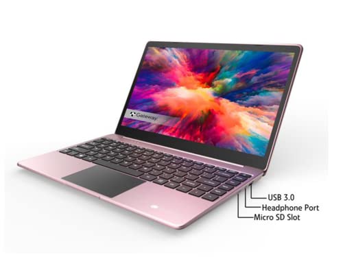 Gateway 2022 14.1" FHD Ultra Slim Notebook, Intel Core i5-1135G7 (Beats i7-1065g7), 16GB RAM, PCIe 512GB SSD, Intel Iris Xe Graphics, 1MP Webcam, Tuned by THX, Win 10, Rose Gold, 32GB USB Card