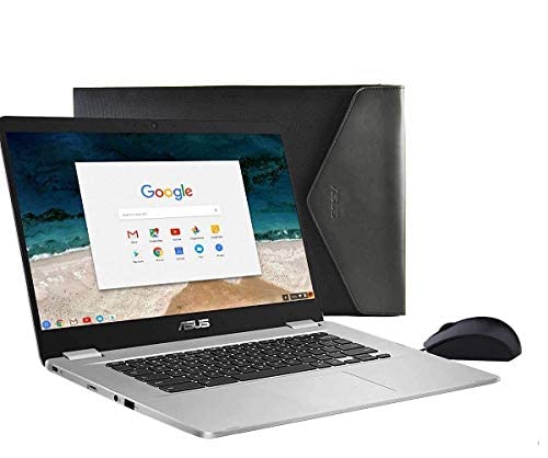 ASUS C423NA Chromebook 14" HD Laptop (Intel Dual Core Celeron Processor N3350, 4GB DDR4 RAM, 64GB SSD) Webcam, WiFi, Bluetooth, Type-C, Google Chrome OS - Silver (Renewed)