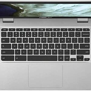 ASUS C423NA Chromebook 14" HD Laptop (Intel Dual Core Celeron Processor N3350, 4GB DDR4 RAM, 64GB SSD) Webcam, WiFi, Bluetooth, Type-C, Google Chrome OS - Silver (Renewed)
