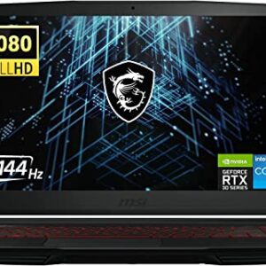 MSI 15.6" FHD 144Hz Gaming Laptop, Intel Core i5-11400H Processor, NVIDIA GeForce RTX 3050, 32GB DDR4 RAM, 1TB PCIe SSD, WiFi, Webcam, Backlit Keyboard, Windows 11 Home, Black