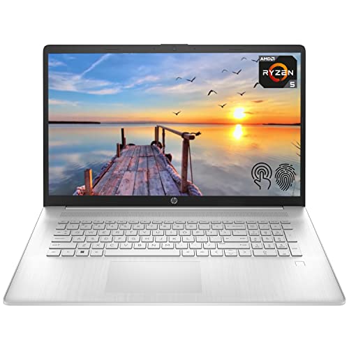 HP 17 Laptop, 17.3" HD+ Touchscreen, AMD Ryzen 5 5625U Processor, 32GB DDR4 RAM, 2TB PCIe SSD, Webcam, HDMI, Fingerprint Reader, Wi-Fi 6, Windows 11 Home, Silver