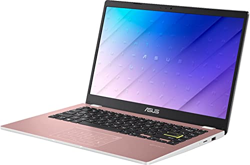 2022 ASUS 14" Thin Light Business Student Laptop Computer, Intel Celeron N4020 Processor, 4GB DDR4 RAM, 320 GB Storage, 12Hours Battery, Webcam, Zoom Meeting, Win11 + 1 Year Office 365, Rose Gold