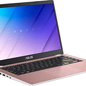 2022 ASUS 14" Thin Light Business Student Laptop Computer, Intel Celeron N4020 Processor, 4GB DDR4 RAM, 320 GB Storage, 12Hours Battery, Webcam, Zoom Meeting, Win11 + 1 Year Office 365, Rose Gold