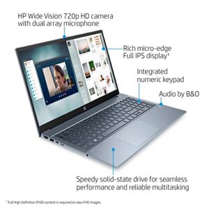 HP Pavilion 15.6" FHD IPS Laptop (2022 Model), 8-Core AMD Ryzen 7 5700U (Beats i9-10885H), 32GB RAM, 1TB NVMe SSD, Audio by B&O, Wi-Fi 6, Compact Design, Long Battery Life, Micro-Edge, Win11