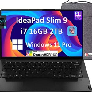 Lenovo IdeaPad Slim 9 9i Pro 14ITL5 14" 4K UHD Touchscreen (Intel 4-Core i7-1195G7, 16GB RAM, 2TB PCIe SSD) Business Laptop, Backlit, Fingerprint, 2 x Thunderbolt 4, IR-Webcam, Windows 11 Pro