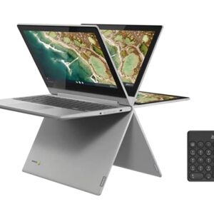 Latest Lenovo IdeaPad Flex 3 Chromebook 2-in-1 11.6" HD (1366 x 768) Touchscreen Laptop (4-Core MediaTek MT8173C, 4GB RAM, 32GB eMMC) 360° flip-and-fold, Type-C, Webcam, Chrome OS + IST Numeric Keypad