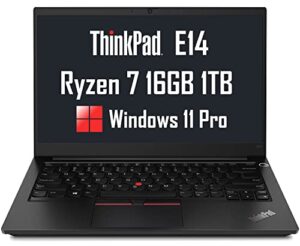 lenovo thinkpad e14 gen 3 14″ fhd ips (16gb ram, 1tb pcie ssd, amd 8-core ryzen 7 5700u (beat i7-1165g7)) business laptop, anti-glare, type-c (dp and charge), webcam, win 10 pro / win 11 pro