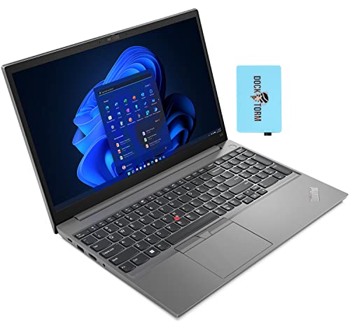 Lenovo ThinkPad E15 Gen 4 Home & Business Laptop (Intel i5-1235U 10-Core, 8GB RAM, 256GB SSD, Intel UHD, 15.6" 60Hz Full HD (1920x1080), WiFi, Bluetooth, Webcam, Win 10 Pro) with Dockztorm Hub