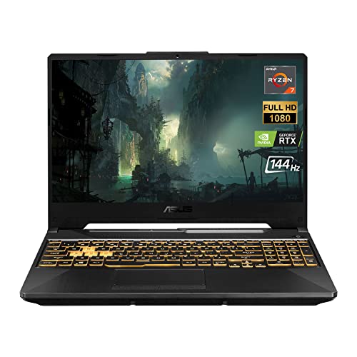 ASUS 2022 Newest TUF A15 Gaming Laptop, 15.6" Full HD 144Hz Display, AMD Ryzen 7 4800H Processor, GeForce RTX 3050 Ti Graphics, 16GB RAM, 512GB PCIe NVMe SSD, RGB Backlit Keyboard, Windows 11 Home