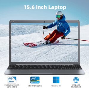 MELIUNA Laptop 15.6 Inch, 12GB DDR4 512GB SSD, Intel Celeron N5095(4M Cache, up to 2.9 GHz), Windows 11 Laptops Computer with USB Type-C, IPS FHD 1080P Display, 5G/2.4Ghz WiFi, USB3.0, Bluetooth 4.2