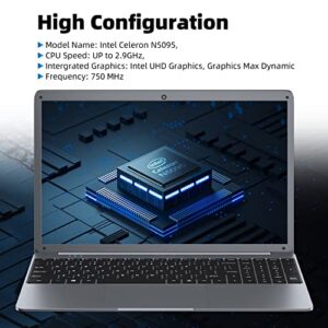 MELIUNA Laptop 15.6 Inch, 12GB DDR4 512GB SSD, Intel Celeron N5095(4M Cache, up to 2.9 GHz), Windows 11 Laptops Computer with USB Type-C, IPS FHD 1080P Display, 5G/2.4Ghz WiFi, USB3.0, Bluetooth 4.2