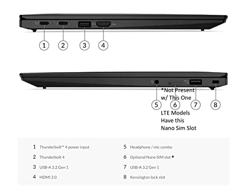 Lenovo Gen 9 ThinkPad X1 Carbon Laptop with Intel i7-1165G7 Processor, 14" WUXGA 100%sRGB Anti-Glare Display, 16GB RAM, 512GB SSD, 2.49lbs, Carbon Fiber, Windows11 Pro, and Three Year Premier Warranty