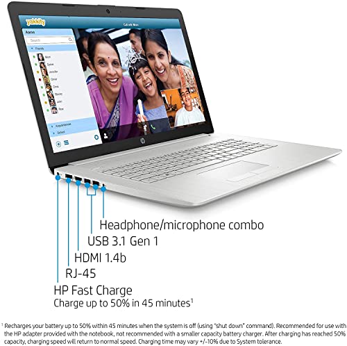 HP Light Thin Laptop, 17.3 Brightview Touchscreen, 6 Core AMD Ryzen 5 5500U 4GHz >i7 1065G7 , Type Silver HP 17 HP 17