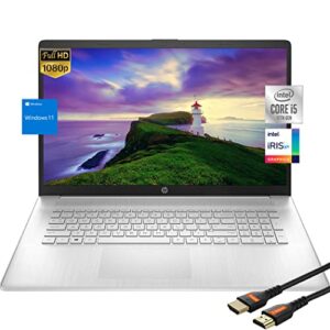 hp laptop computer windows 11 17 inch screen, fhd 1080p ips display, intel i5-1135g7, usb type-c, iris xe graphics, wireless-ac, long battery life, fast charge, hdmi cable (16gb ram | 1tb pcie ssd)