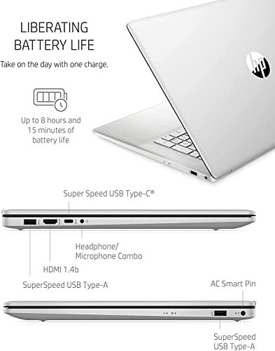 HP 17 Laptop 17.3" FHD IPS Business Laptop (Intel i5-1135G7, 32GB RAM, 1TB SSD, UHD Graphics) 4-Core(Beat i7-10510U) Narrow Bezel, Long Battery Life, Webcam, Type-C, HDMI Cable, Win 11 Home - 2022