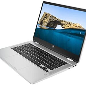 2022 HP Convertible 2-in-1 Chromebook, 14" FHD IPS Touchscreen, Intel Processor up to 3.28GHz, 8GB Ram, 128GB SSD, Super-Fast 6th Gen WiFi, Chrome OS(Renewed) (Silver)