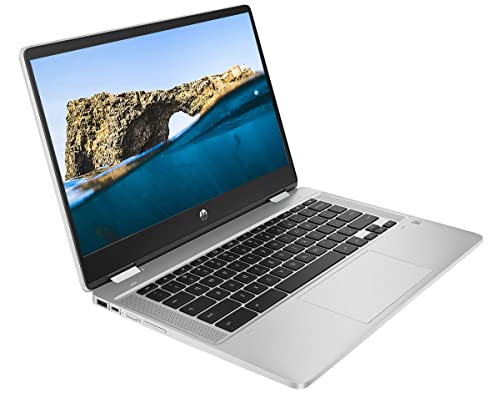 2022 HP Convertible 2-in-1 Chromebook, 14" FHD IPS Touchscreen, Intel Processor up to 3.28GHz, 8GB Ram, 128GB SSD, Super-Fast 6th Gen WiFi, Chrome OS(Renewed) (Silver)