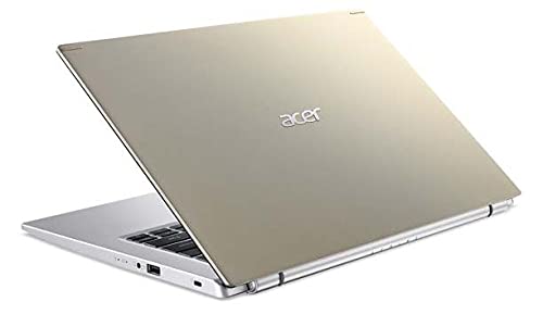 Acer Aspire 5 Slim Laptop in Gold 11th Gen. Quad Core Intel i5 up to 4.2GHz 8GB RAM 256GB SSD 14in Full HD Iris Xe Graphics Windows 11 (Renewed)
