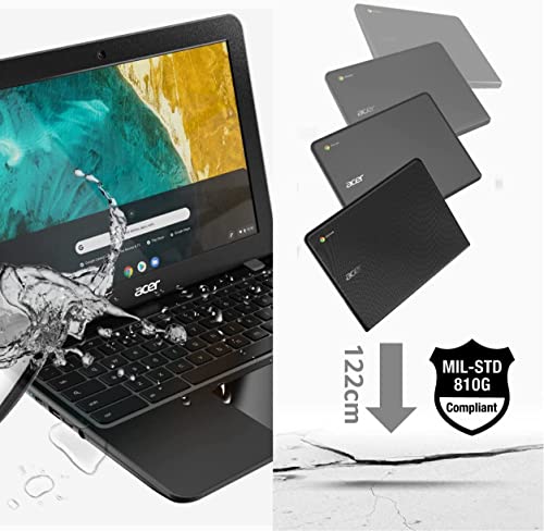 Acer Chromebook 512 Laptop, 12 Inch HD Display, Intel Dual core Processor, 4GB DDR4 RAM, 32GB eMMC, WiFi 5, Chrome OS, Bundle with JAWFOAL